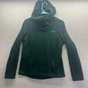 The North Face Hoodie Womens Small Green Outdoors Pullover Sweater Chore Preppy